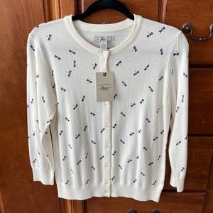 NEW with Tag Bass 3/4 Sleeve Dragonfly Cardigan